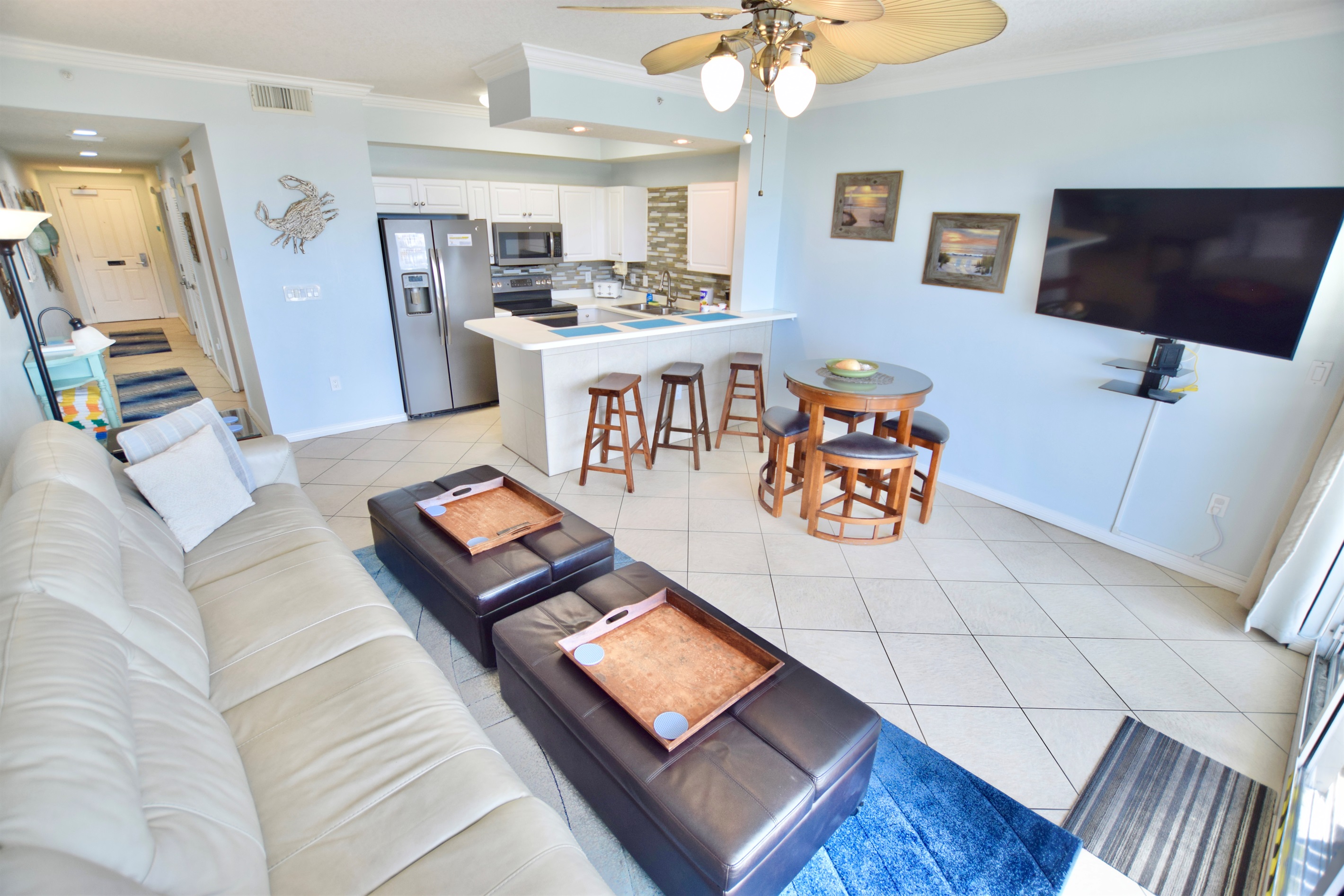 Destin West Gulfside #411: Living Room