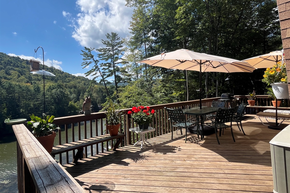 Rear deck overlooking the water