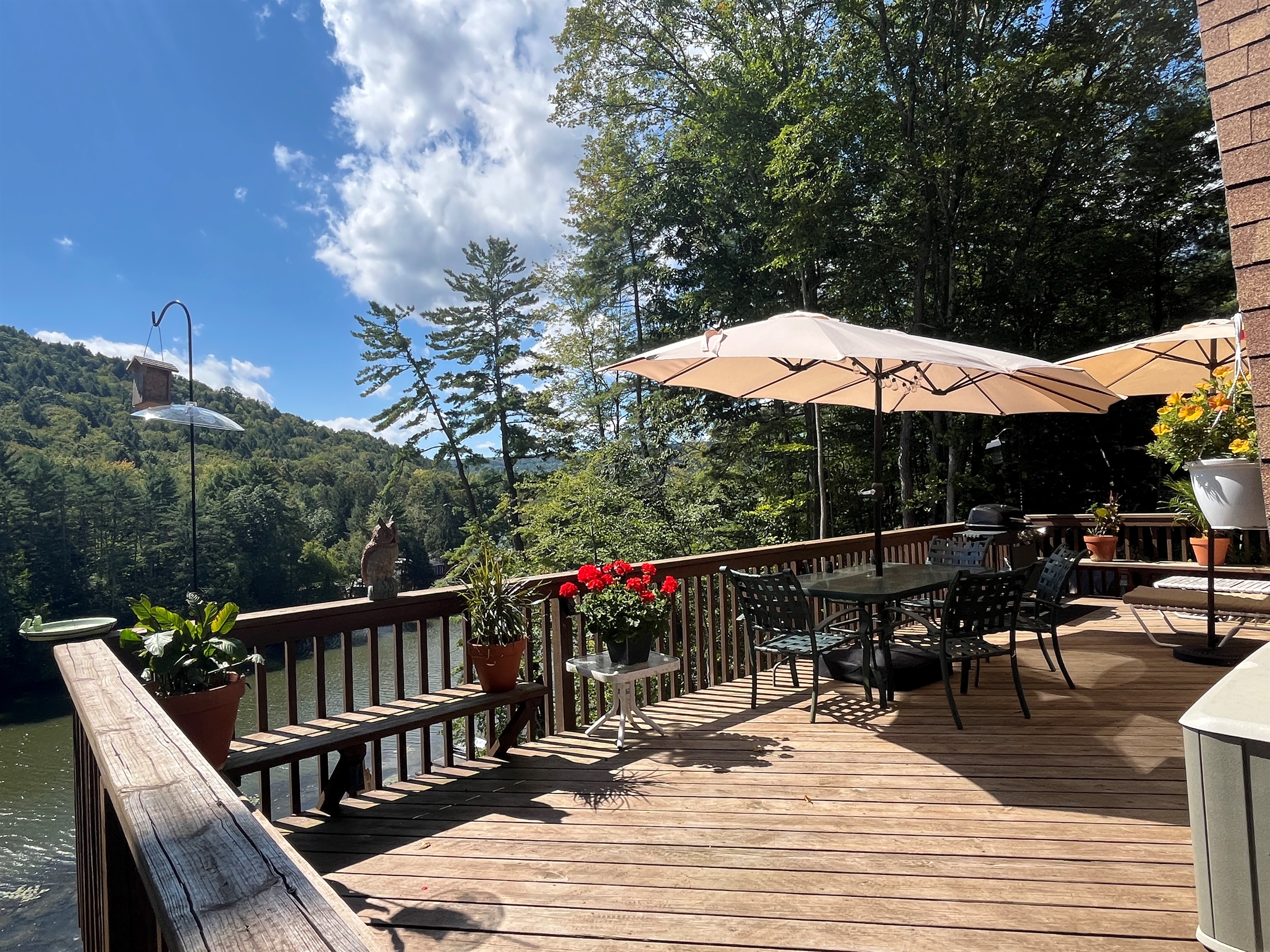 Rear deck overlooking the water