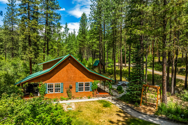 Enjoy the cabin nestled in the woods
