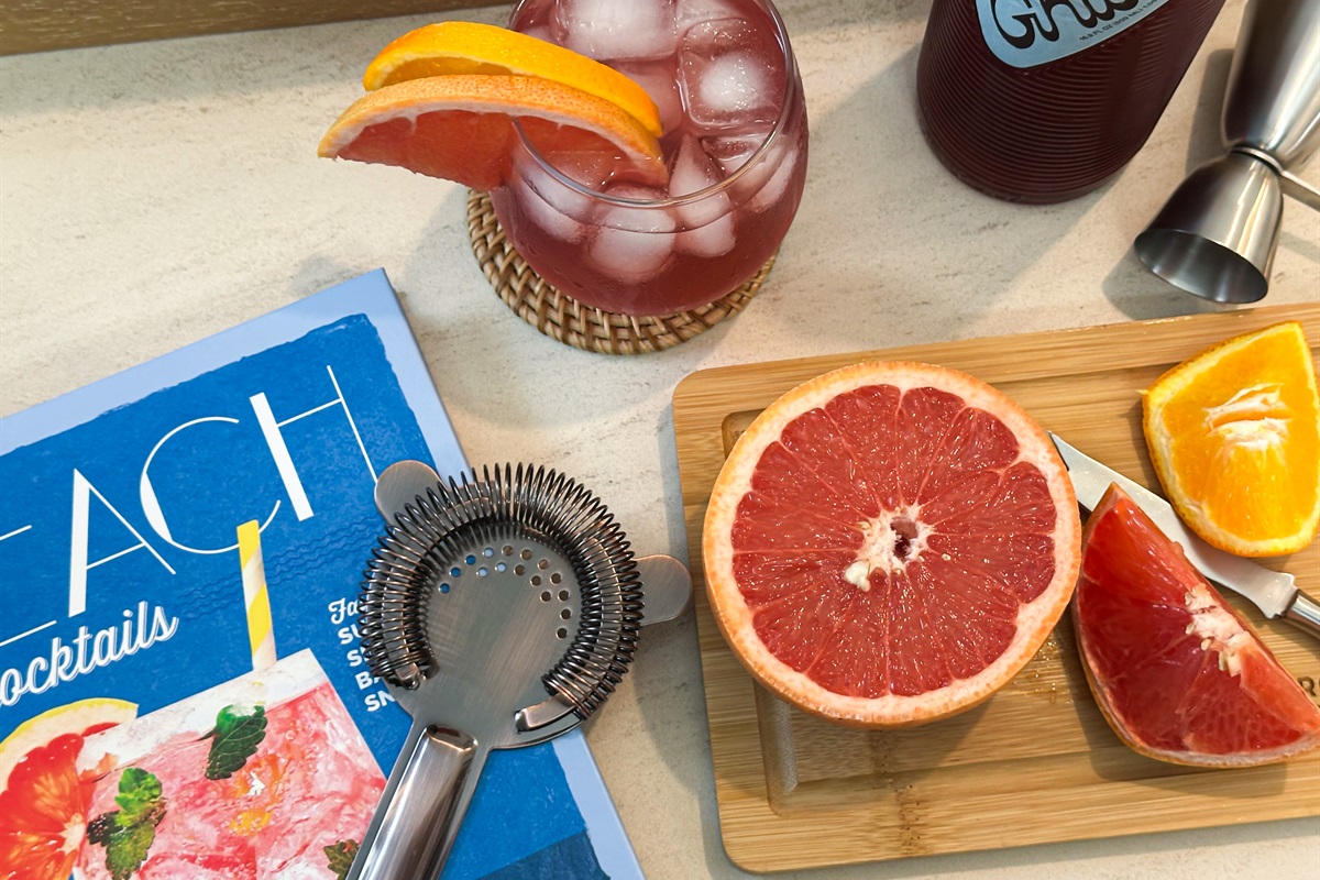 Flip through the cocktail book to discover a new favorite drink.