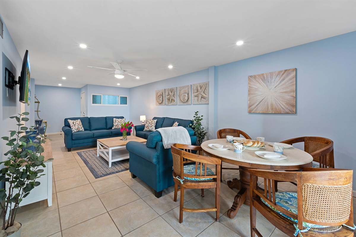 Living Room opens into the dining area