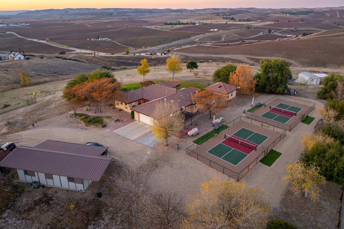 Deluxe pickleball courts.