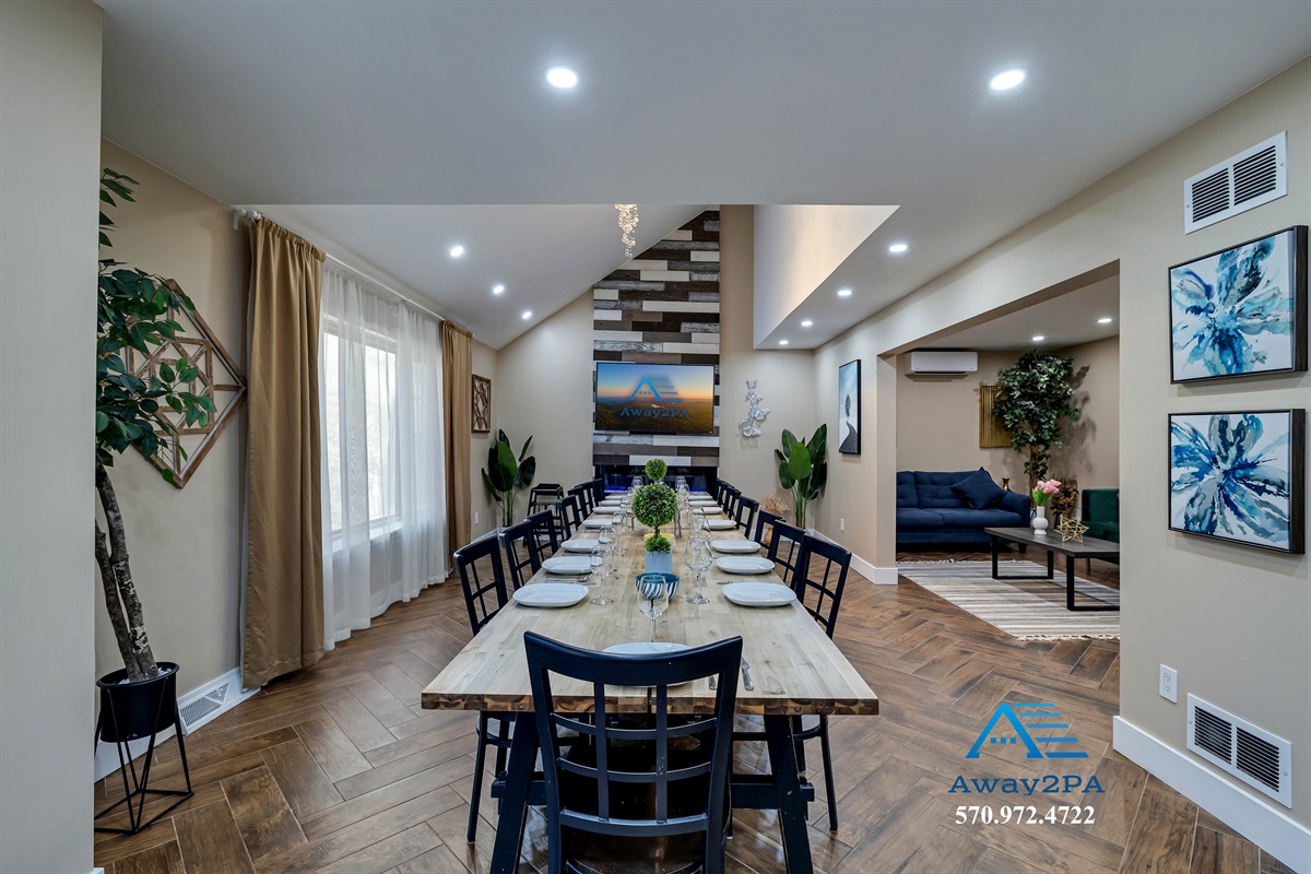 Open-concept dining area