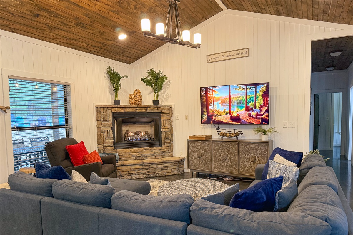 Oversized sectional for movie nights + naps.