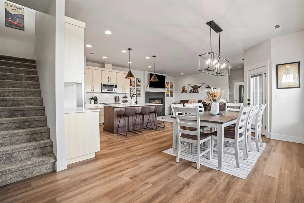 Gather, cook, and relax around the stylish kitchen island.