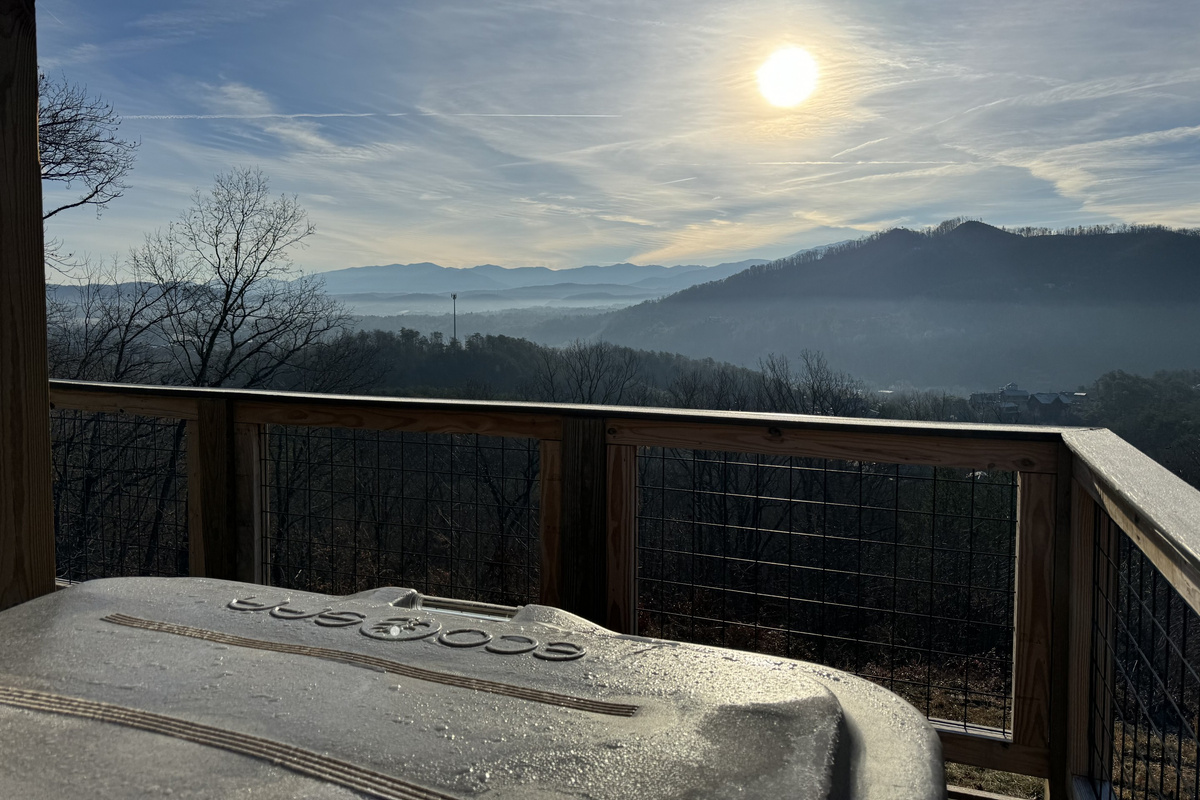 Christmas Hot Tub View