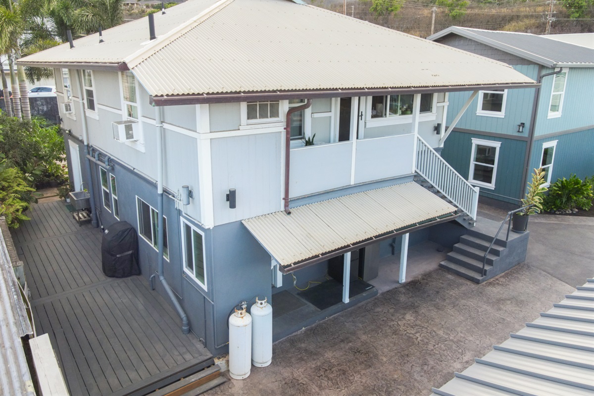 Back side of property