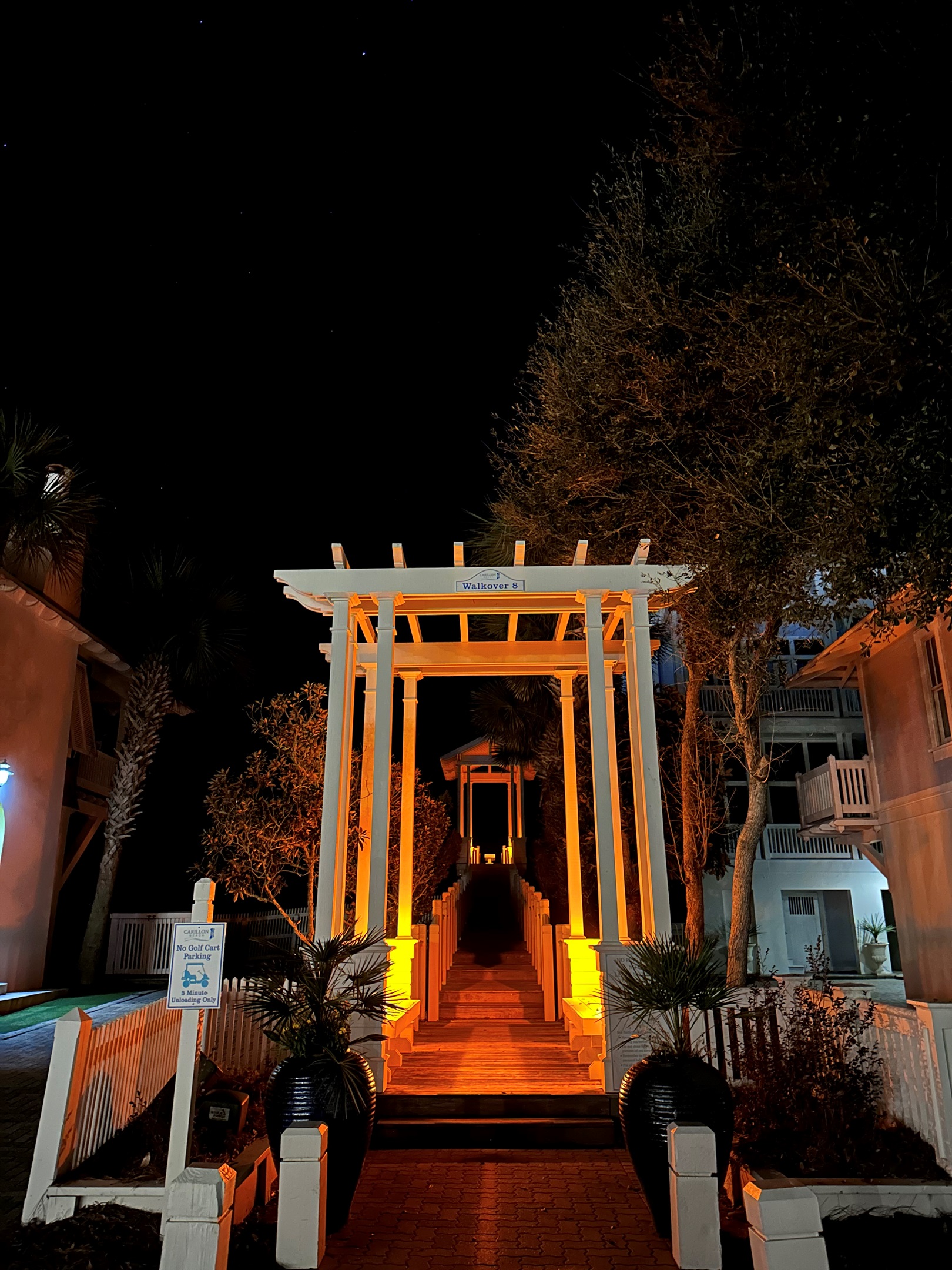 Walkover #8 glows on a beautiful Carillon starry night.