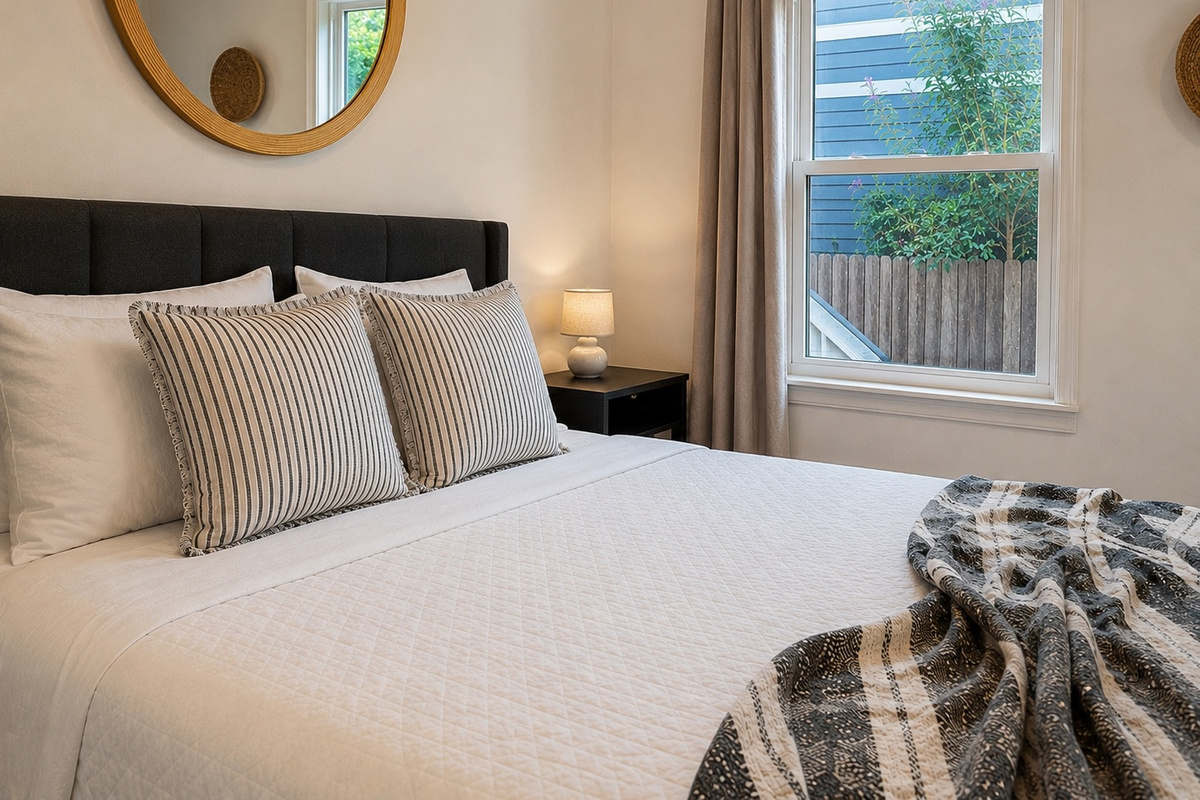 Main floor guest bedroom - Queen