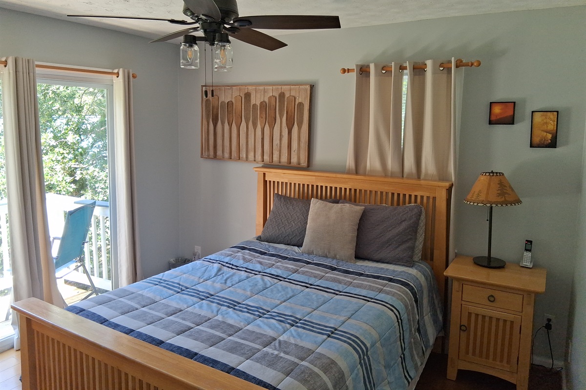 Master bedroom with queen bed, comfortable mattress and linens