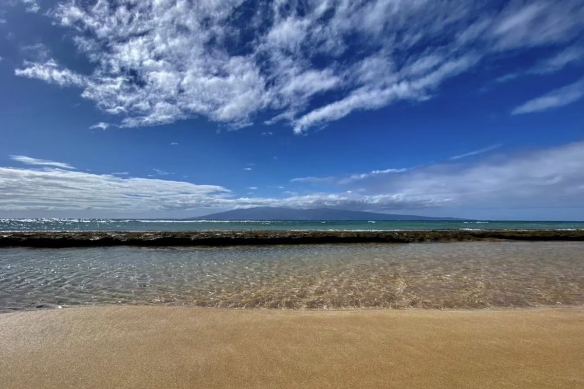 The island of Lanai off in the distance 