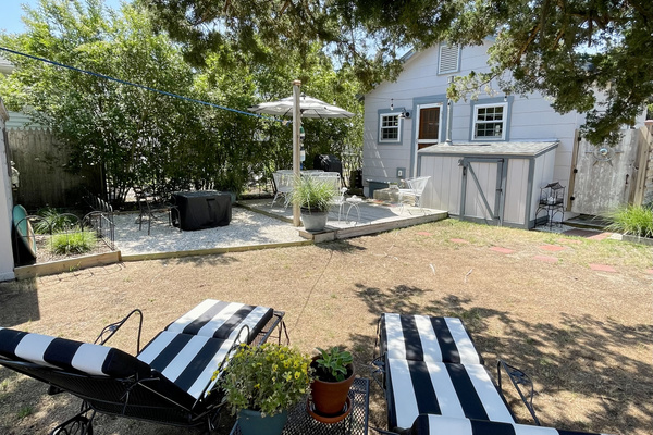 Back yard living space. 