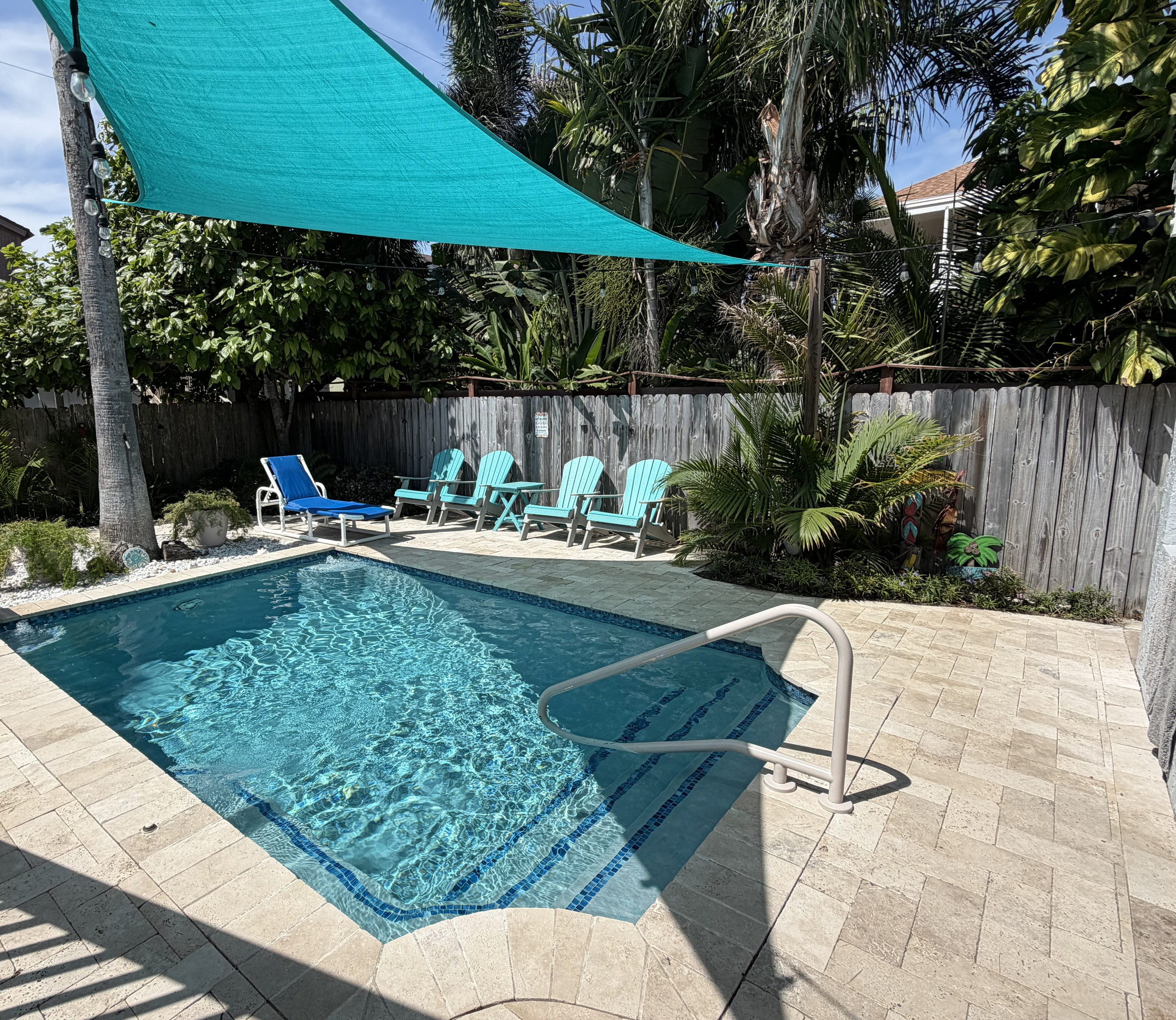 Poolside at Just Beachy Campeche… because every great beach vacation deserves a private pool!