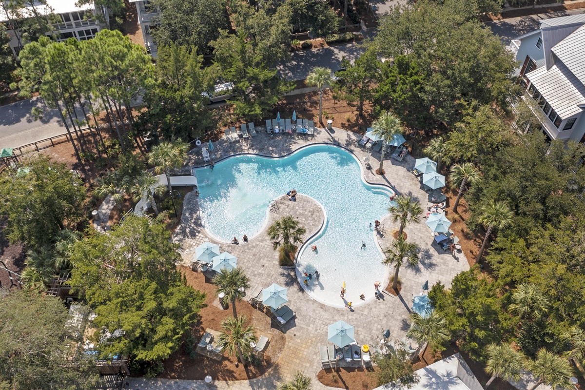 Aerial View of Camp Watercolor