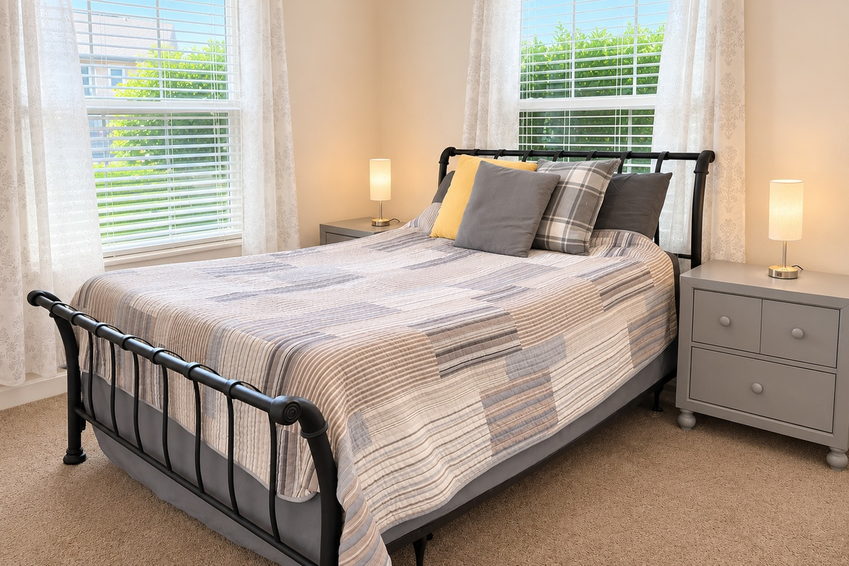 Get some much needed rest in this second bedroom with a cozy queen bed!
