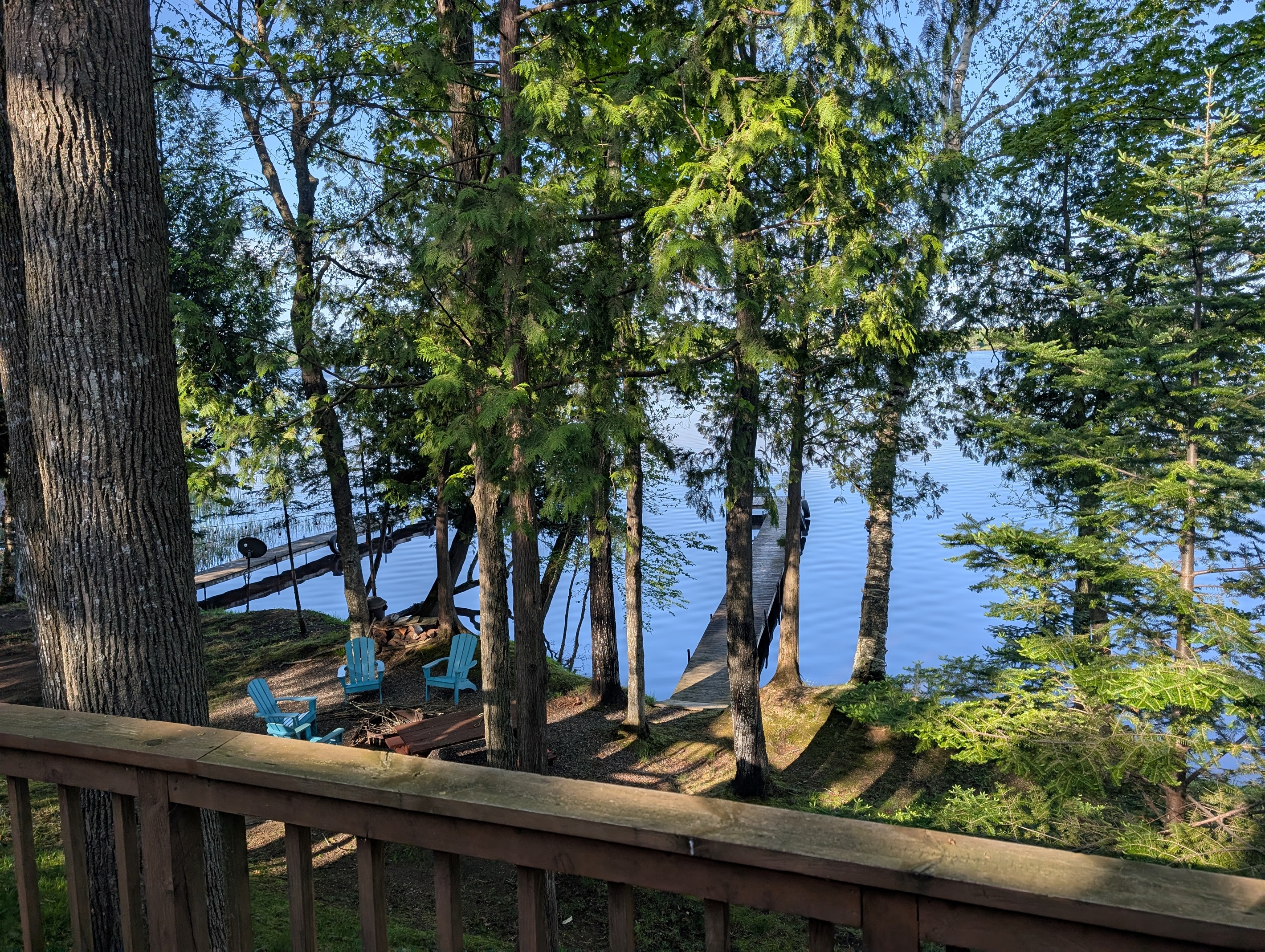 Deck overlooking the lake