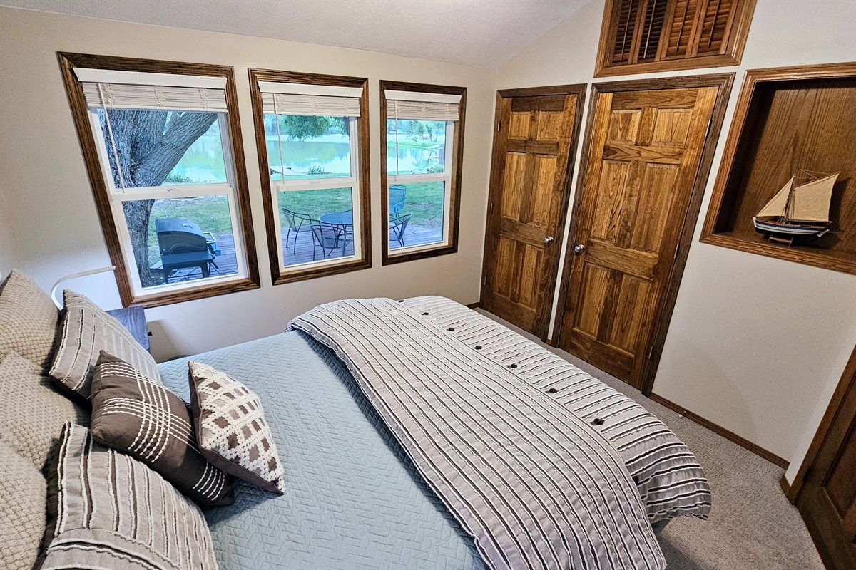 Master Bedroom with premium Purple brand Mattresses and Pillows.