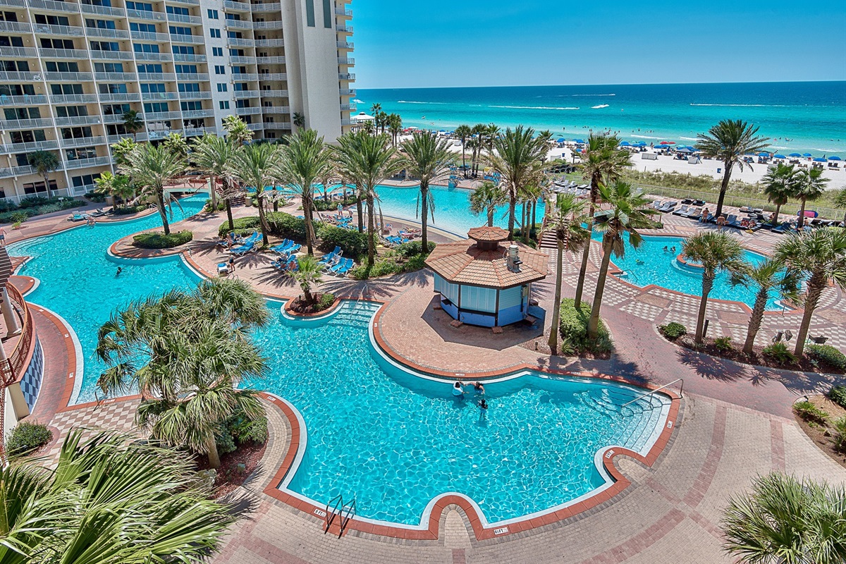 Resort Pool With Tiki Hut