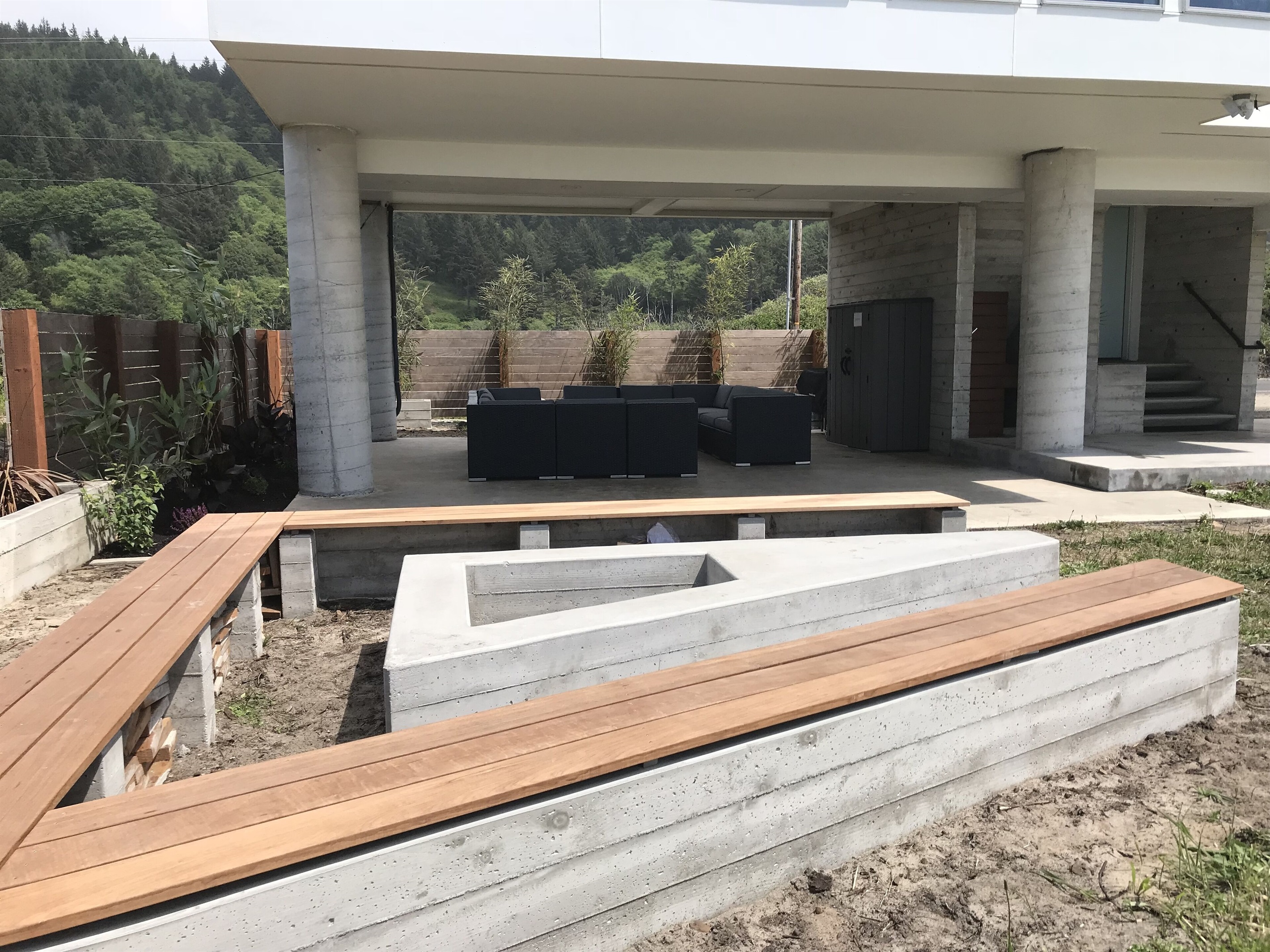 Fire pit for evening gathering 