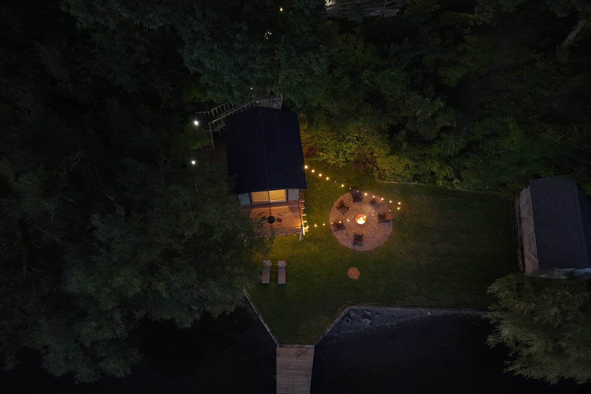 Waterfront Lawn | Fire Pit | Boat House | Lounge & Adirondack Chairs 