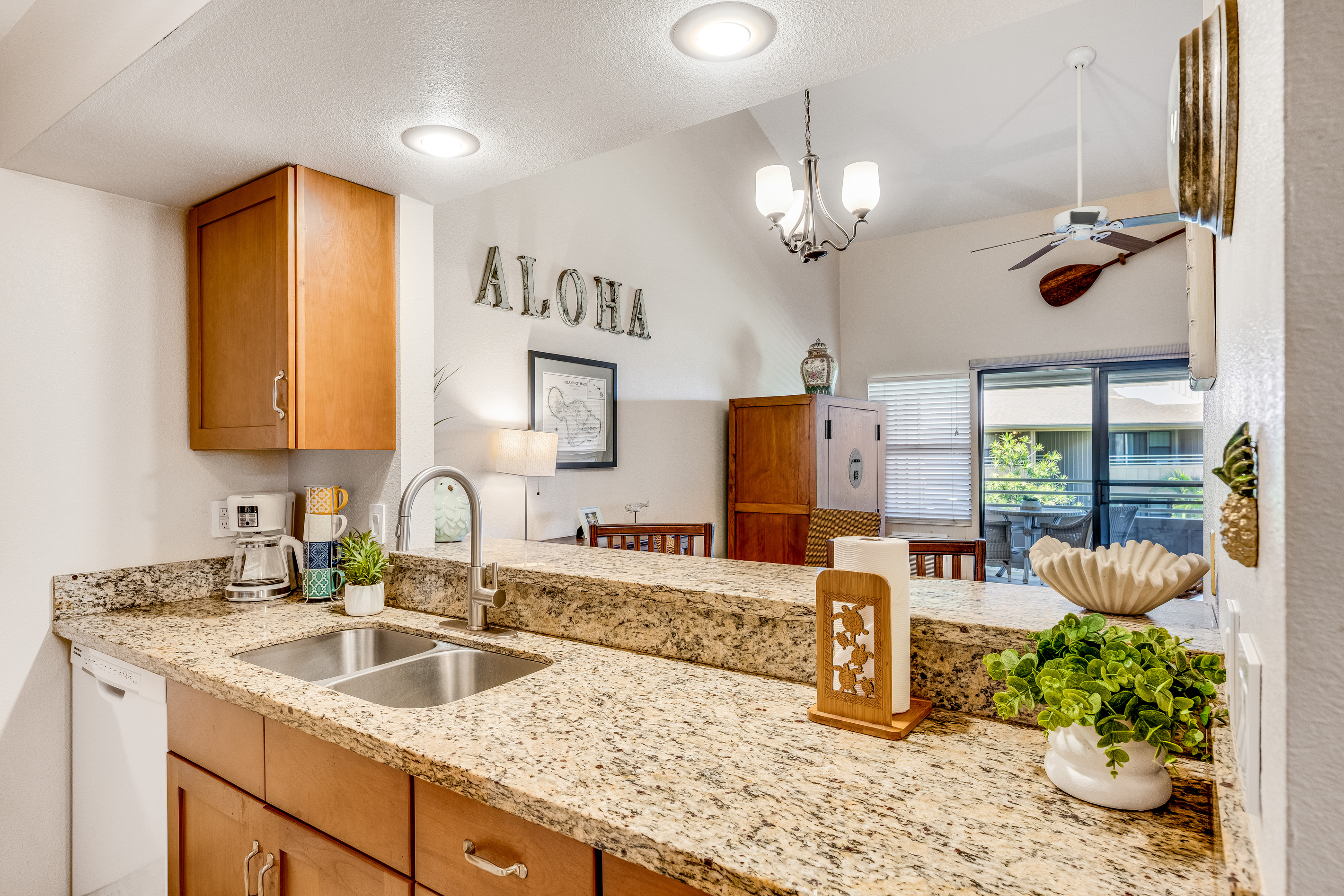 Open kitchen so you can cook and socialize