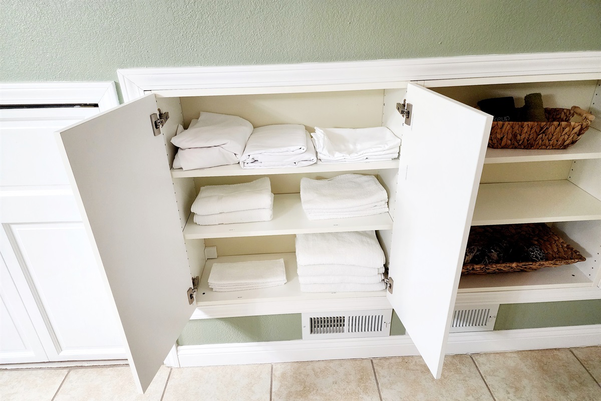 Extra linens are included