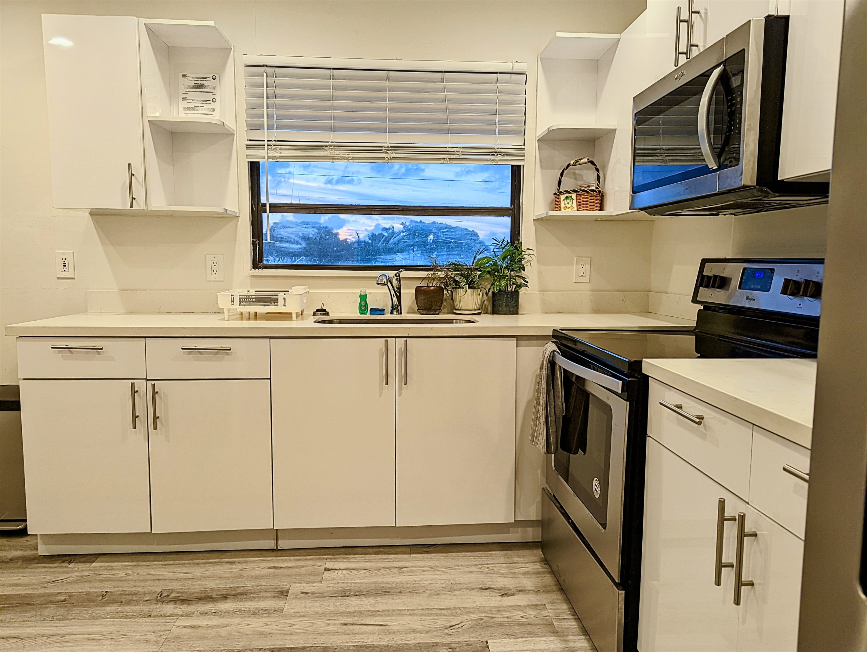 Watch beautiful sunsets from your kitchen table or kitchen sink. Every. Single. Day.