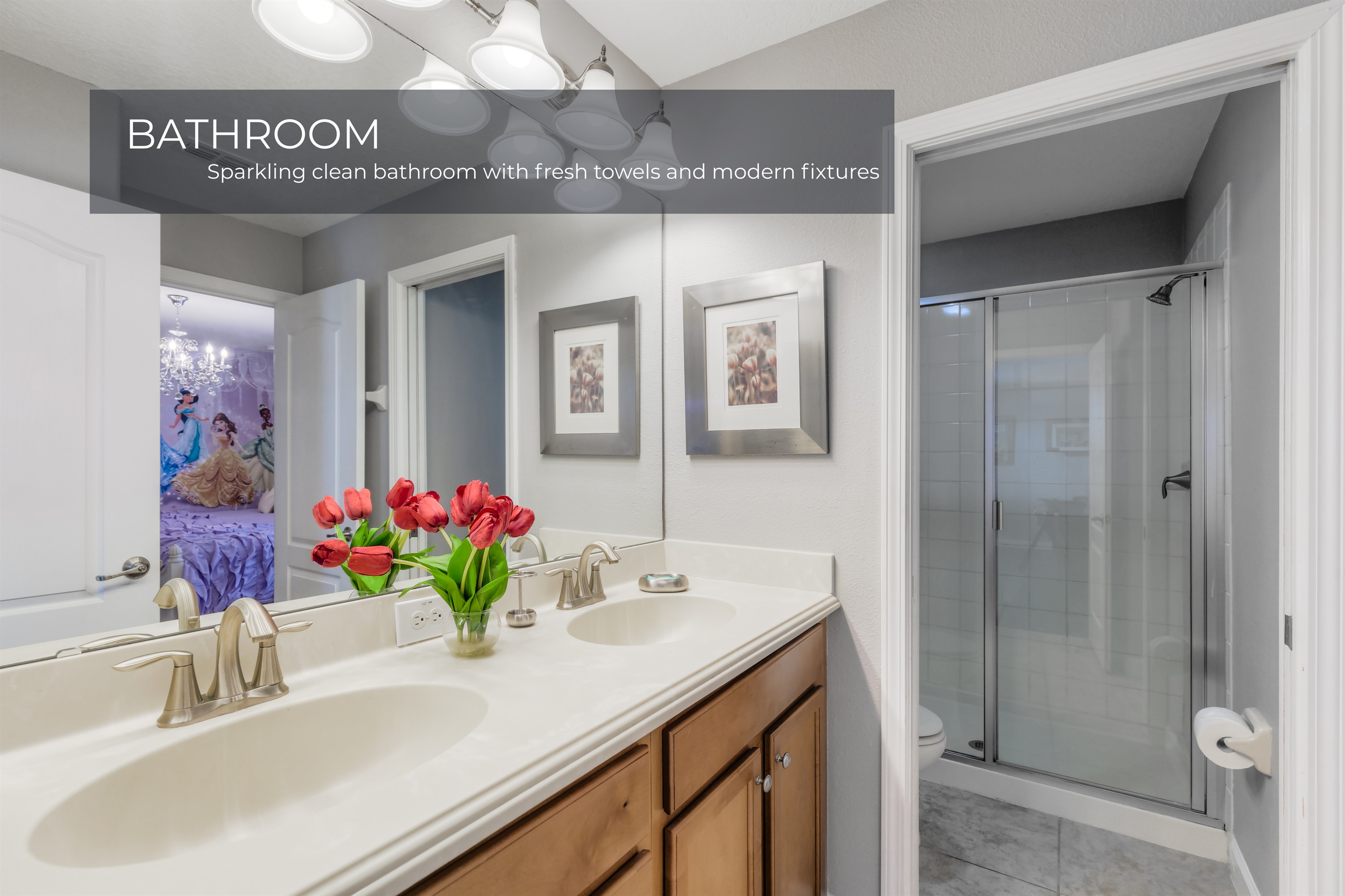 Each bathroom is clean functional and ready for your stay