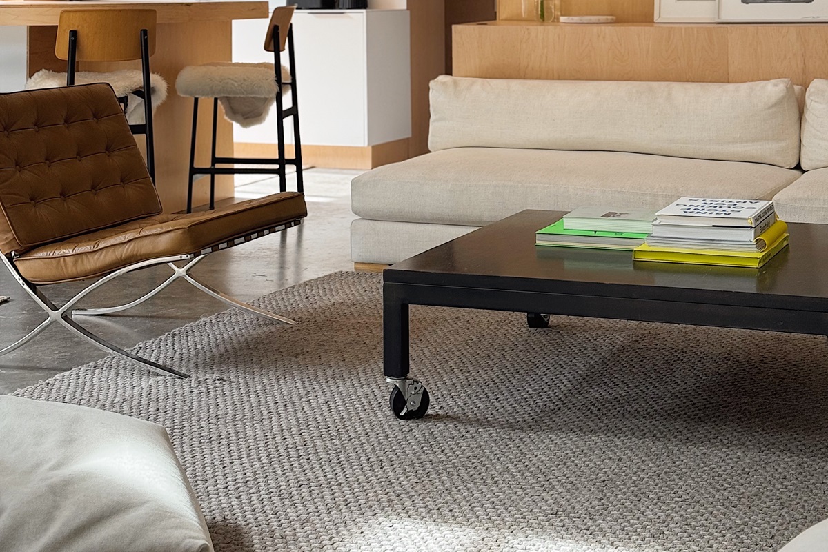 Open kitchen and living room.