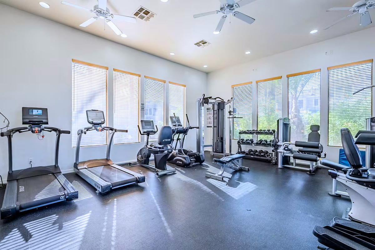 Access to the community gym among many of the community amenities.