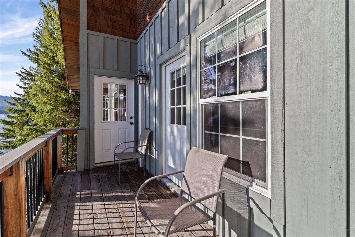 Primary suite lake-view balcony — Payette Lake vacation rental