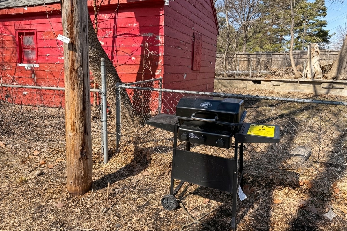 Feel free to use the shared gas grill in the backyard. Grilling tools are provided, as is propane.