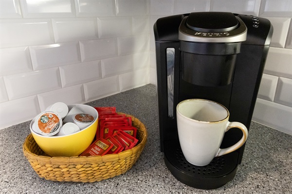 Wake up to the perfect cup! Our coffee machine makes brewing your morning coffee a breeze.