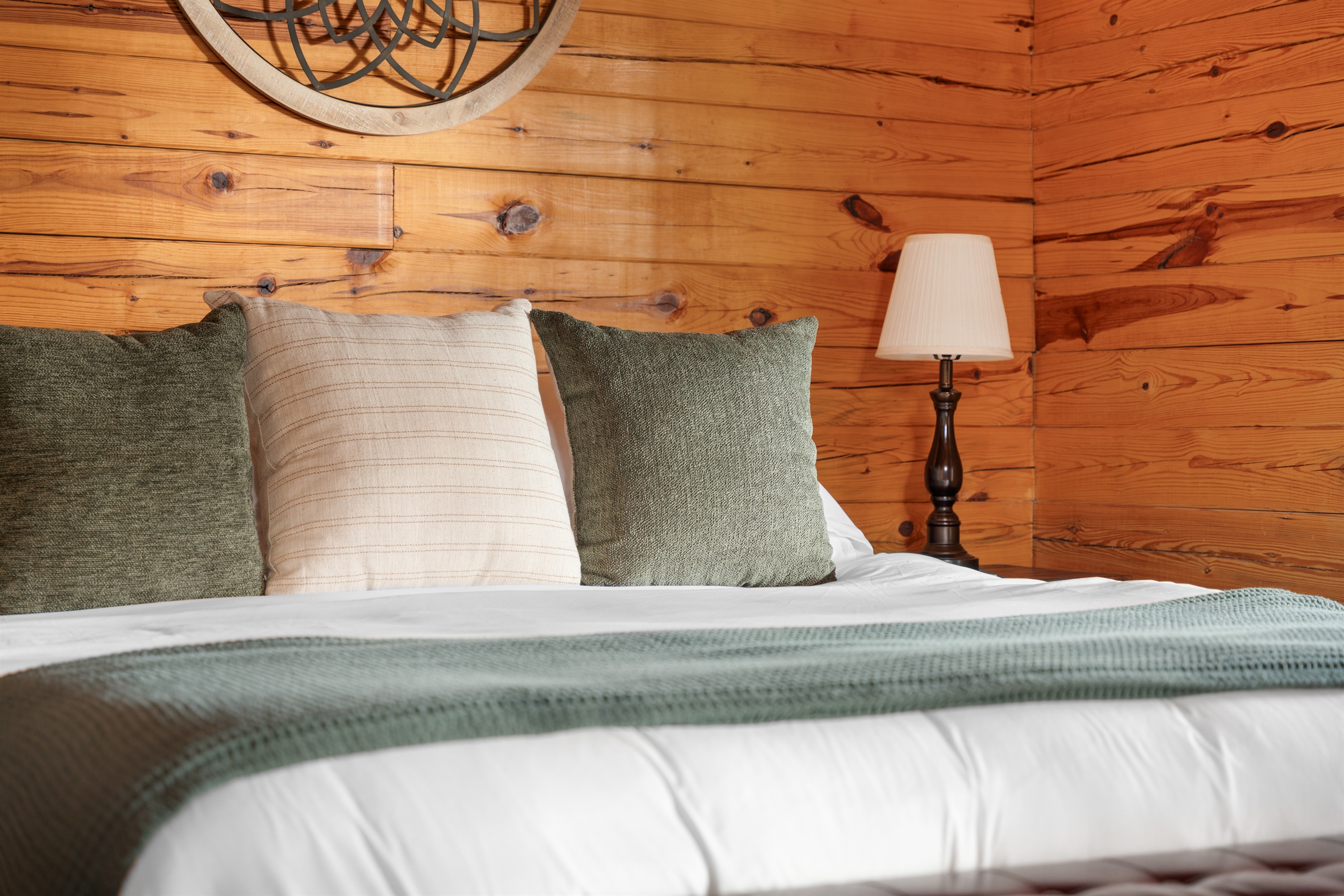 Indulge in deep, dreamy sleep in this luxurious king bed