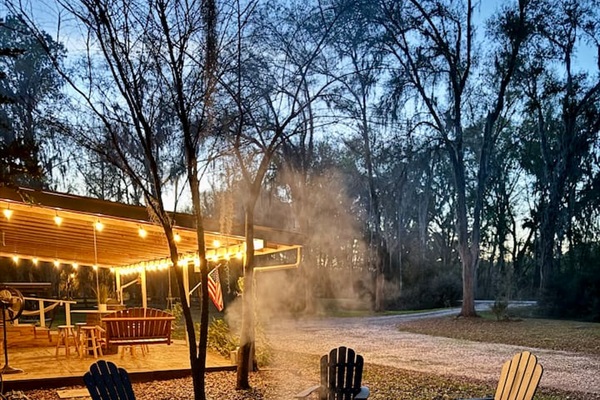 Relax and roast marshmallows by the fire pit 