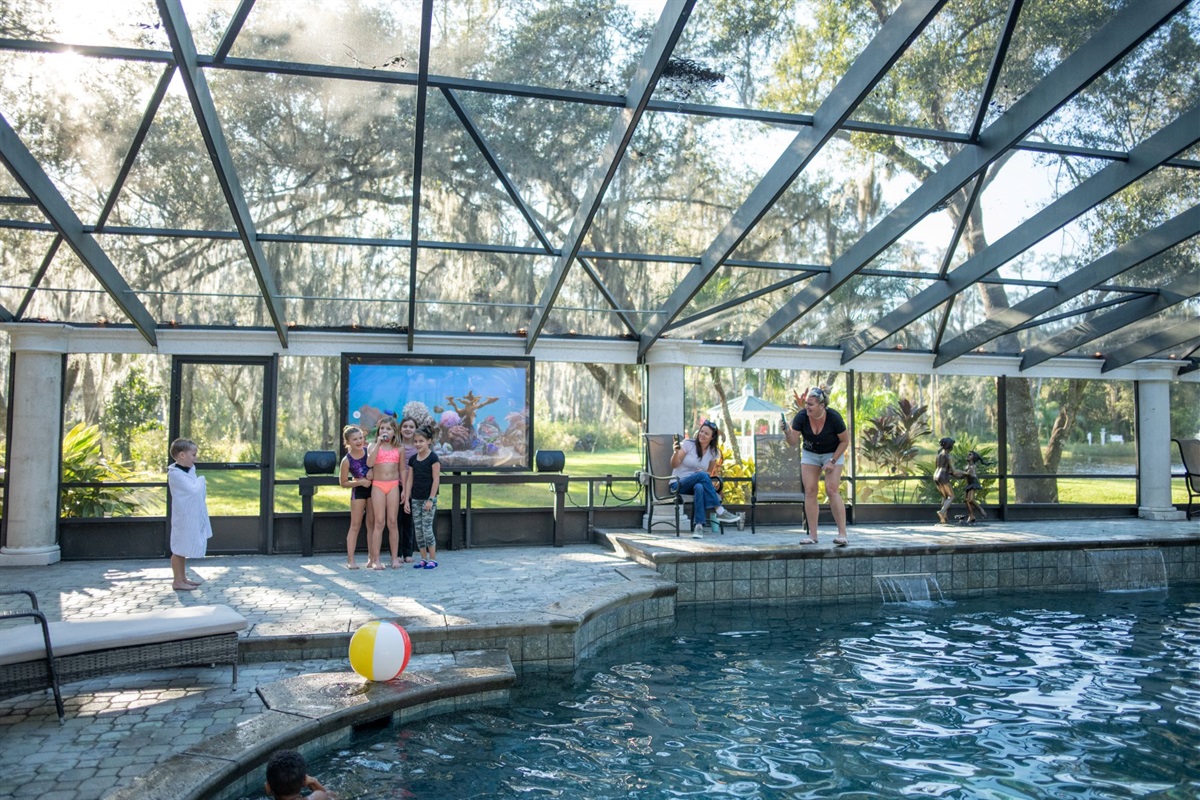 Enjoy pool time with family and friends.