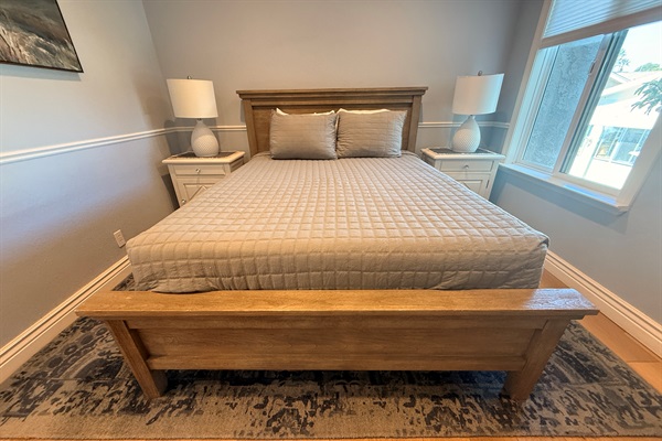 Spare bedroom queen size bed