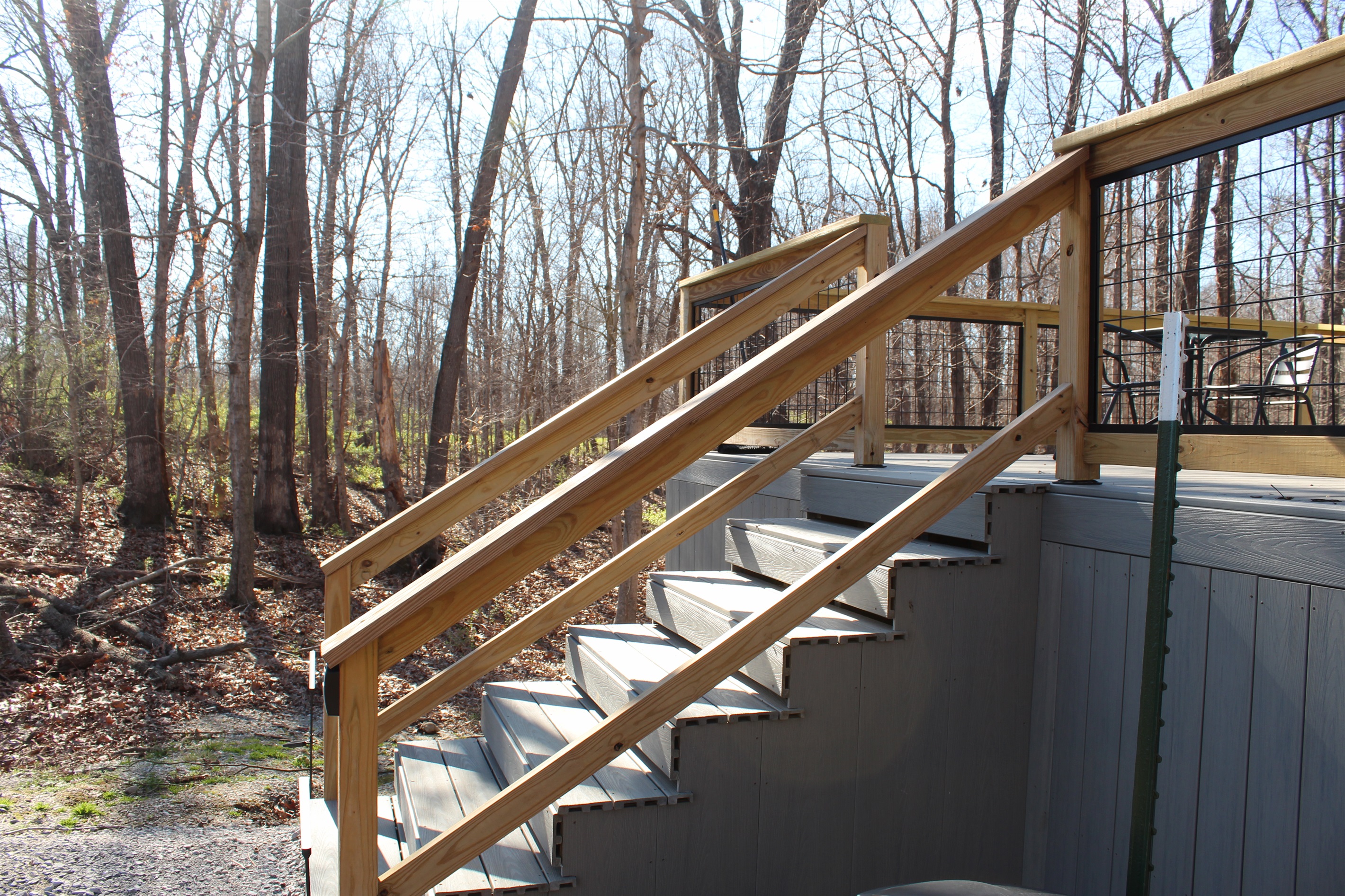Stairs to private deck