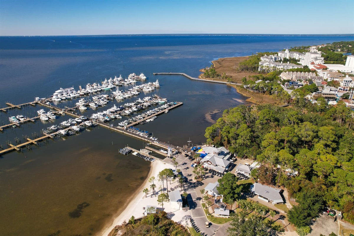 The Marina on the bayside of the resort allows guests to dock their boats or rent a boat for a daily fee.