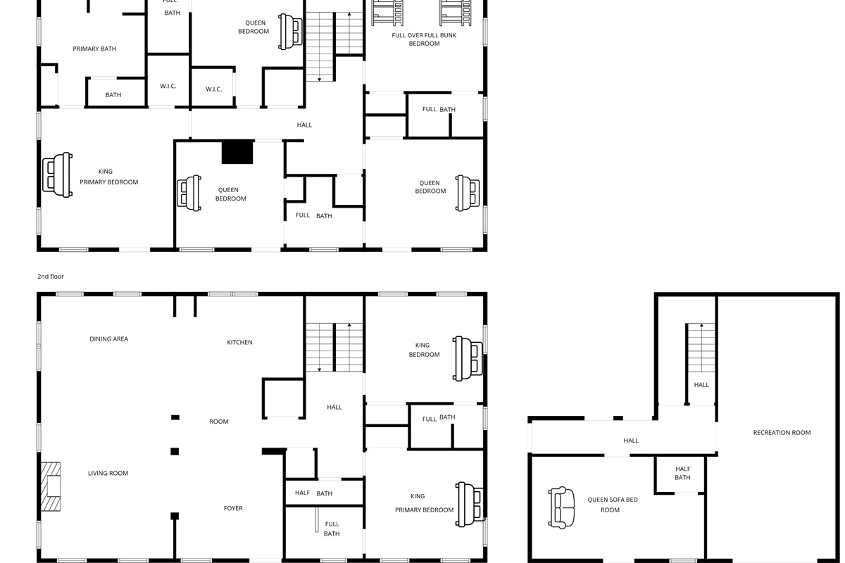 House layout with beds