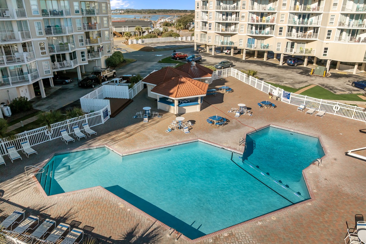 Cool off in the community pool