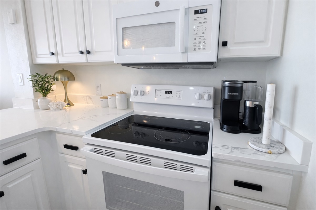 Additional kitchen appliances for guests to enjoy!