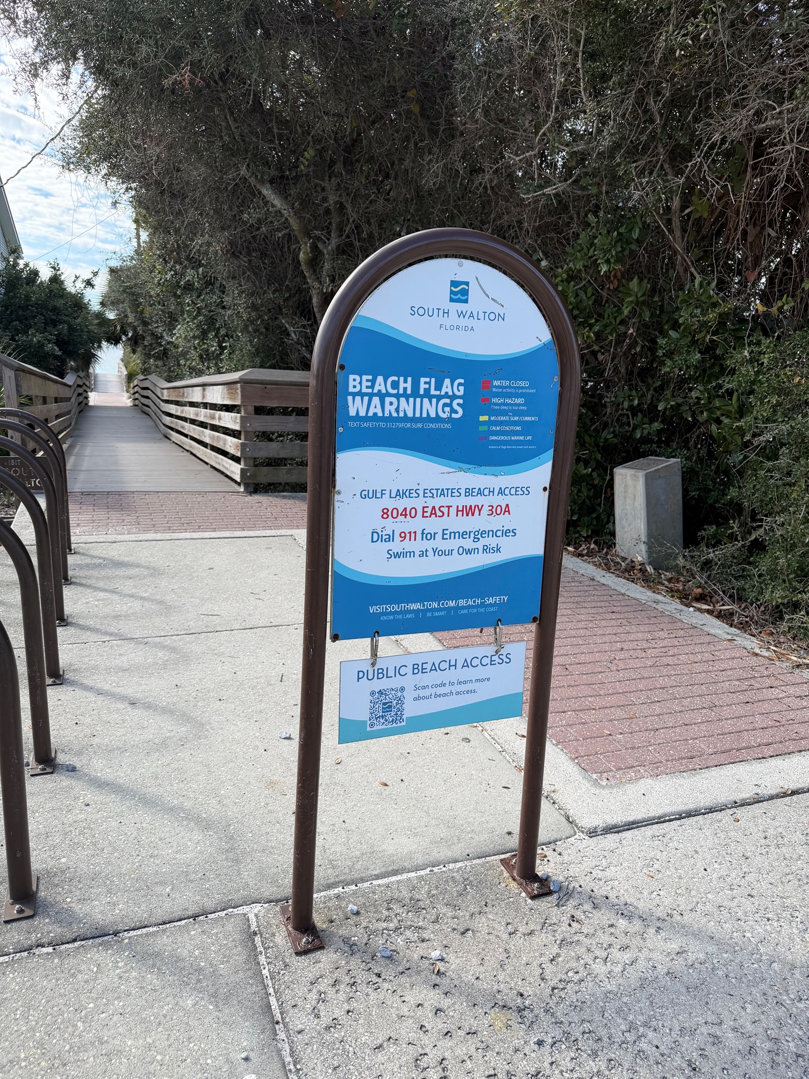 Gulf Lakes Estates Beach Access Entrance