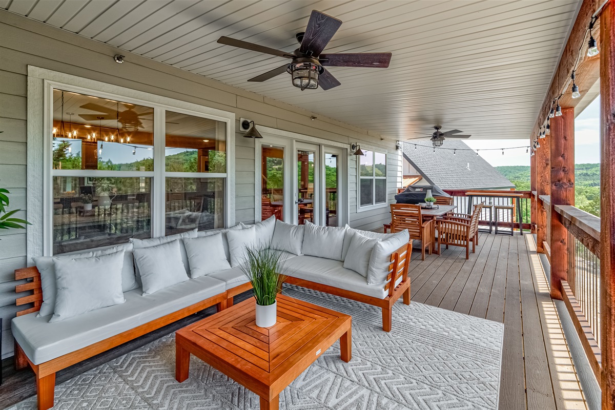 Lovely outdoor space with extra seating