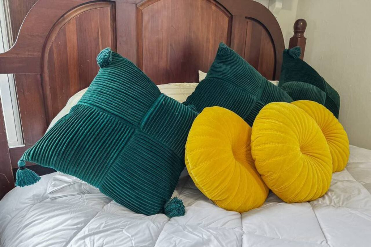Soft and comfortable bed pillows, providing the perfect support for a restful night's sleep.