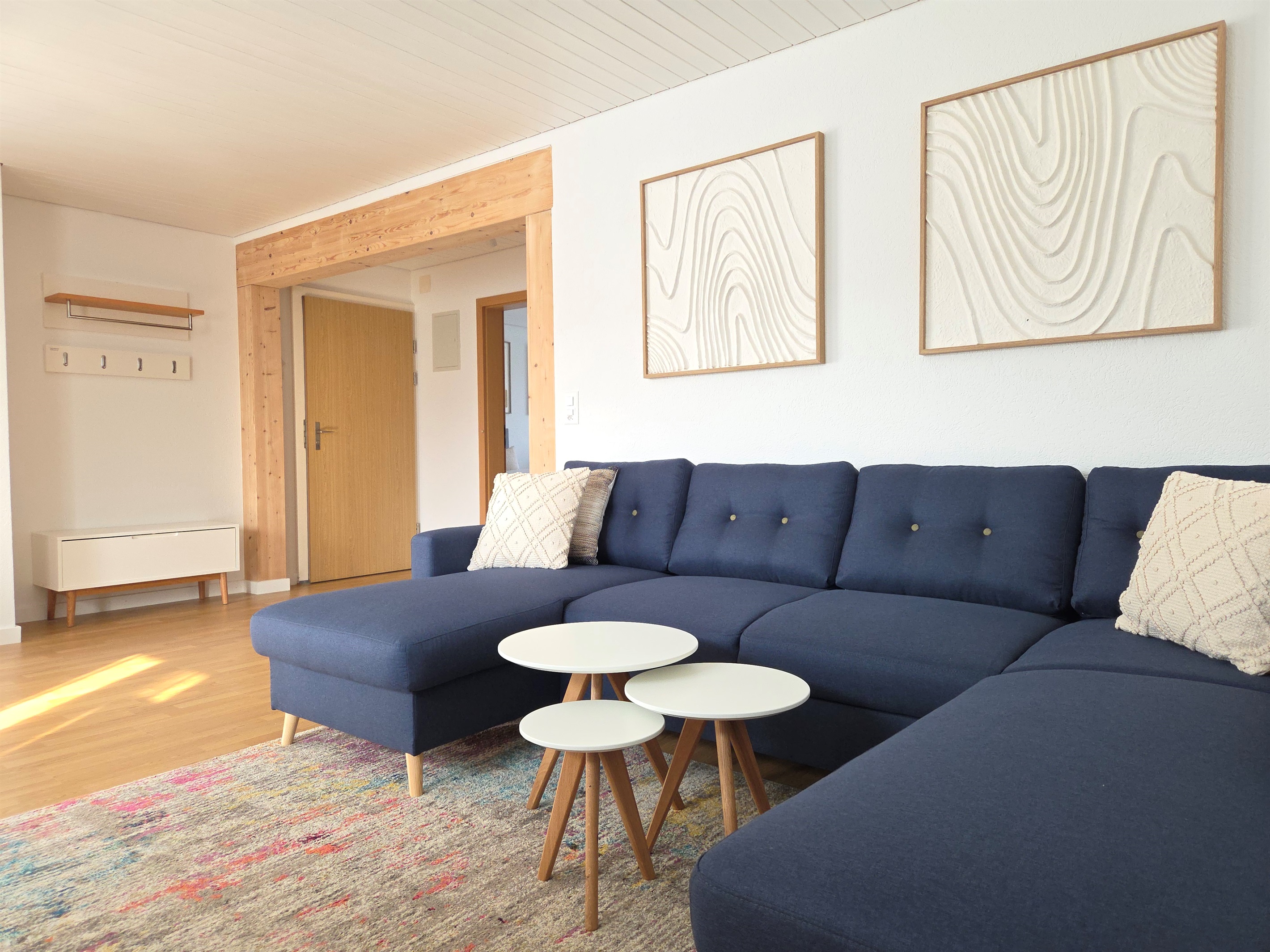 Living room with large couch / sofa bed