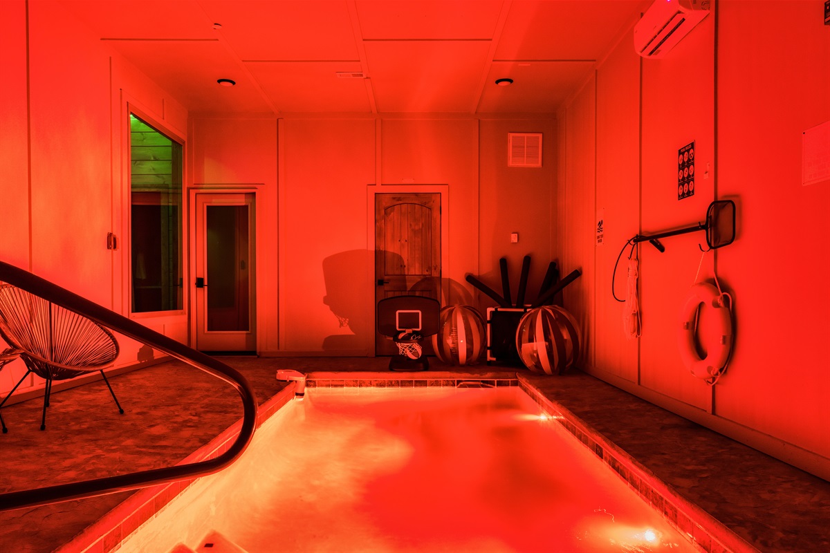 Spacious indoor heated pool perfect for year round enjoyment