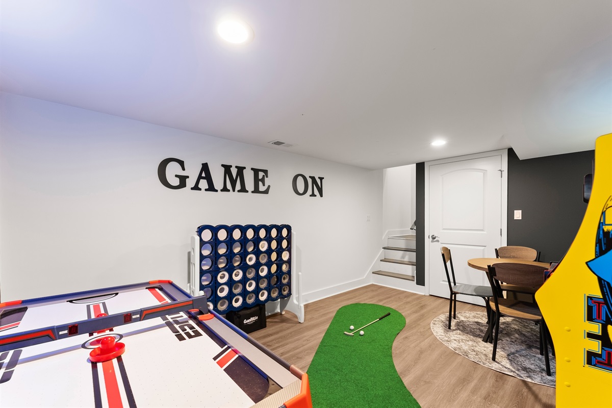 Challenge friends and family in the game room, or pull out some board games at the table!