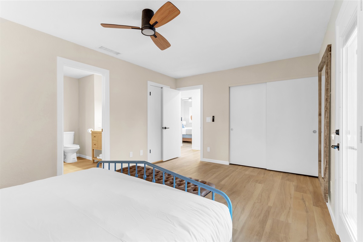 Large primary bedroom with ensuite bathroom